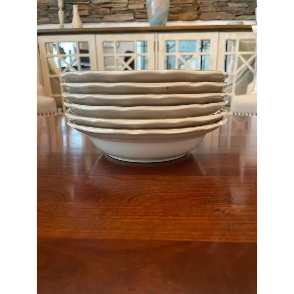 Mikasa Heritage Samantha F2017 Wildflower Floral Soup Pasta Bowls 8.5” Set of 6